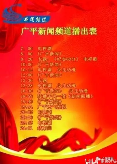 2017年广平县广播电视台(现广平县融媒体中心)新闻频道播出节目表